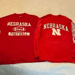 Nebraska Cornhuskers red T-shirt and long sleeved T-shirt . Size Men’s medium.